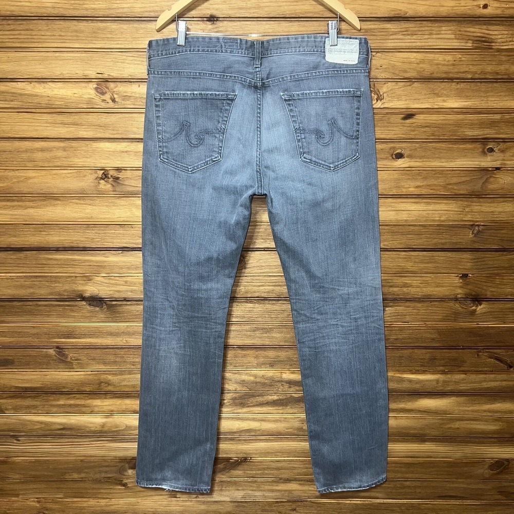 Adriano Goldschmied Matchbox Slim Straight Jeans Mens Size 36x33 Gray Denim - Picture 2 of 8